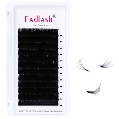 Picture of Eyelash Extensions Volume Lash Extensions .03 .05 .07 .10 Easy Fan Lashes 8 to 30mm Easy Fan Lash Extensions Lash Trays Rapid Blooming Self Fanning Eyelash Extensions (0.05-C, 19mm)