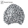 Picture of ZIMASILK 22Momme 100% Mulberry Silk Sleep Cap for Women Hair Care, Silk Bonnet with Elastic Stay On Head, Double Sided 22 Momme Silk Hair Wrap for Sleeping, 1Pc (Leopard Black/White)