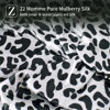 Picture of ZIMASILK 22Momme 100% Mulberry Silk Sleep Cap for Women Hair Care, Silk Bonnet with Elastic Stay On Head, Double Sided 22 Momme Silk Hair Wrap for Sleeping, 1Pc (Leopard Black/White)