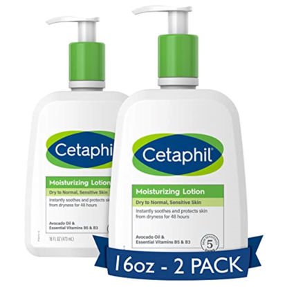 Picture of Cetaphil Body Moisturizer, Hydrating Moisturizing Lotion for All Skin Types, Suitable for Sensitive Skin, NEW 16 oz Pack of 2, Fragrance Free, Hypoallergenic, Non-Comedogenic