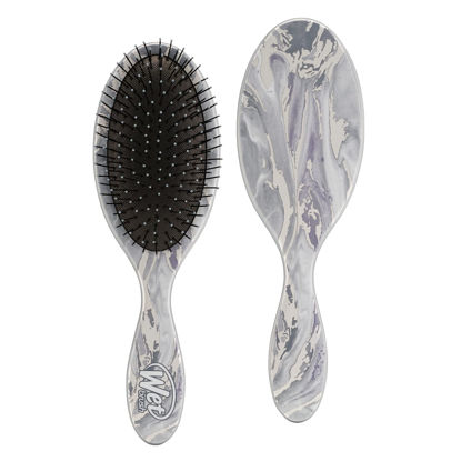 Picture of Wet Brush Original Detangler Brush - Metallic Marble, Silver - All Hair Types - Ultra-Soft IntelliFlex Bristles Glide Through Tangles with Ease - Pain-Free Comb for Men, Women, Boys and Girls