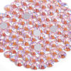 Picture of BEADSLAND 1440 Pieces Flat Back Crystal Rhinestones Round Gems,Light Pink AB,SS3,1.2-1.4mm