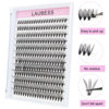 Picture of Lash Clusters Extensions 14-18mm Mixed Long Individual Lashes Natural Look DIY Eyelash Extension Supplies D Curl Faux Mink Cluster Lashes (20D-0.07D-14-18mm)