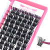 Picture of Cluster Lashes, 72 Pcs Individual Lashes, Lash Clusters DIY Eyelash Extension, Super Thin Band Reusable Soft & Comfortable (Into You-01-D-10mm)