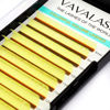 Picture of Colored Lash Extensions 0.07mm D Curl Yellow Individual Volume Lashes Extensions 13-20 Mix Length Color Eyelash Extensions for Salon (Yellow 0.07-D, 13-20mm)