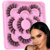 Picture of 3D Natural False Eyelashes Fluffy Strip Lashes Wispy Eyelashes that Look Like Extensions Volume Eye Lashes by Focipeysa