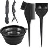 Picture of Yexixsr 5Pcs Professional Salon Hair Coloring Dyeing Kit, Dye Brush and Mixing Bowl Set, Angled Comb and Clips