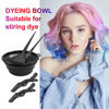 Picture of Yexixsr 5Pcs Professional Salon Hair Coloring Dyeing Kit, Dye Brush and Mixing Bowl Set, Angled Comb and Clips