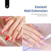 Picture of Beetles Gel Nail Kit Easy Nail Extension Set With 240Pcs Short Coffin Shaped Tips 5 in 1 Nail Glue Base Gel and Innovative Led Lamp Easy Funny Diy Nail Tips Art Decoration at Home Acrylic Nail Kit