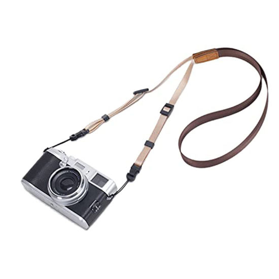 Picture of MINI GAGA DOROM Universal Adjustable Slim Shoulder Sling Neck Strap for All Camera DSLR SLR (Coffee Brown)