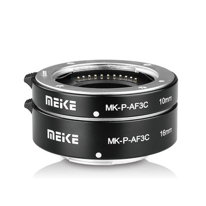 Picture of MEIKE MK-P-AF3C Black Automatic Extension Tube for Olympus Panasonic Micro Four Thirds M4/3 System Camera Lenses 10MM 16MM (All Metal)