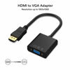 Picture of Cableader HDMI to VGA 1080P, HDMI Male to VGA Female with Audio for Laptop,pc,Desktop,TVbox,Xbox,PS3,PS4 etc -Black