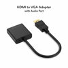 Picture of Cableader HDMI to VGA 1080P, HDMI Male to VGA Female with Audio for Laptop,pc,Desktop,TVbox,Xbox,PS3,PS4 etc -Black