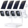 Picture of Kittyhok Solar Home Security Camera System, 4pcs 2k Ultra Solar Security Cameras Wireless Outdoor, Smart Human Detection, Spotlight, Forever Power, 10CH NVR, 60 Days Local Storage, 0 Monthly Fee