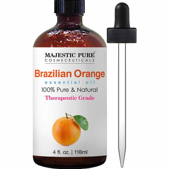 Picture of MAJESTIC PURE Brazilian Orange Essential Oil, Therapeutic Grade, Pure and Natural Premium Quality Oil, 4 fl oz