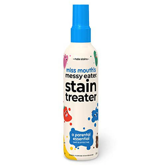 Picture of HATE STAINS CO Stain Remover for Clothes - 4oz Newborn & Baby Essentials - Miss Mouth's Messy Eater Stain Treater Spray - No Dry Cleaning Food, Grease, Coffee Off Laundry, Underwear, Fabric