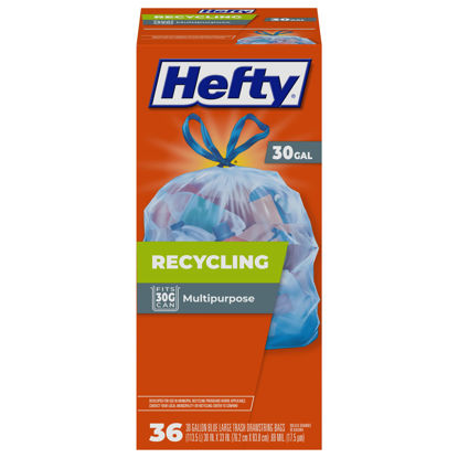 Hefty Steel Custom Fit B Size Drawstring Trash Bags, Black, Unscented, 3.2  Gallon, 20 Count 