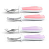 Picture of Munchkin® Raise™ Toddler Fork and Spoon Utensil Set, 4 Pack, Pink/Purple