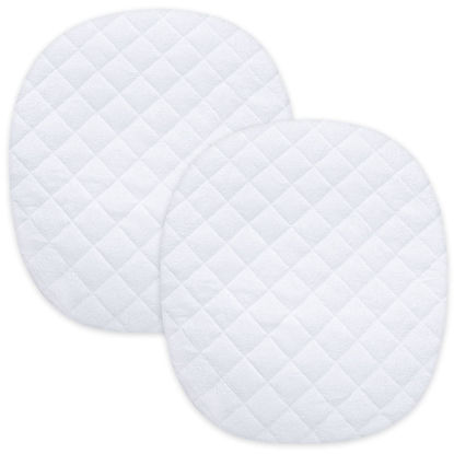 Picture of Waterproof Bassinet Mattress Pad Cover Fit for Graco Pack 'n-Play Dome LX Bassinet (not playard), 2 Pack, Ultra Soft Bamboo Surface, Breathable and Easy Care