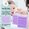 Picture of Cute Castle 12 Pack Muslin Burp Cloths for Baby - Ultra-Soft 100% Cotton Baby Washcloths - Large 20'' by 10'' Super Absorbent Milk Spit Up Rags - Burpy Cloths for Unisex, Boy, Girl - Purple