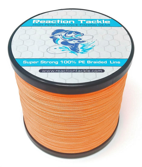 GetUSCart- Reaction Tackle Braided Fishing Line Hi Vis Orange 50LB