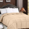 Picture of Utopia Bedding All Season 250 GSM Comforter - Polyester Bedding - Plush Siliconized Fiberfill Comforter Twin - Box Stitched, Beige, Twin