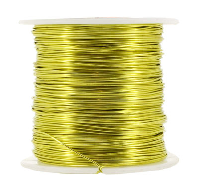 Picture of Mandala Crafts Anodized Aluminum Wire for Sculpting, Armature, Jewelry Making, Gem Metal Wrap, Garden, Colored and Soft, 1 Roll(20 Gauge, Yellow Green)