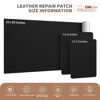 Picture of ONine Leather Repair Patch，Self-Adhesive Couch Patch，Available Anti Scratch Leather 5”X7.9”(12.7cm x 20cm) Peel and Stick for Sofas, Car Seats Hand Bags Jackets(New Black)