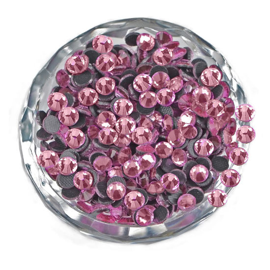 Picture of LPBeads 2000 Pieces SS20 Pink Hotfix Rhinestones Flatback Round Crystal Glass Rhinestones Gems for Crafts Nail Face Art Clothes Shoes Bags DIY