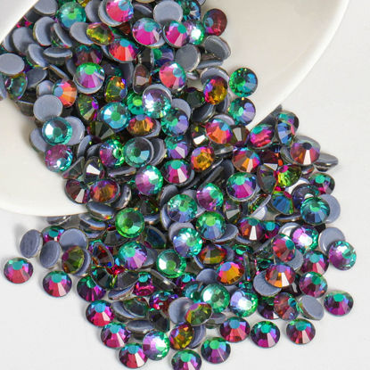 Picture of Beadsland Hotfix Rhinestones, 1440pcs Flatback Crystal Rhinestones for Crafts Clothes DIY Decorations, Green Volcano, SS16, 3.8-4.0mm