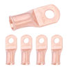 Picture of SELTERM 5pcs 1/0 AWG 5/16" Stud Copper Wire Lugs, Battery Lugs, Ring Terminals, Battery Cable Ends, 0 Gauge Ring Terminal Connectors, UL Heavy Duty Bare Copper Eyelets Battery Terminal Connectors