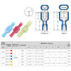 Picture of XHF 16-14 AWG Male Spade Disconnect Connectors Terminals Nylon Fully Insulated Quick Crimp Wire Connectors 100 Pcs Blue