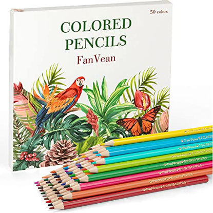 Picture of Colored Pencils 50 Count Adult Coloring Set Safety Colorful Gifts for Kids