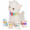 Picture of PixieCrush Snugababies Llama Stuffed Animals for Girls Ages 3 4 5 6 7 8 Years; Stuffed Mommy Llama Plush with 3 Small Baby Llamas in her Tummy; Toy Pillows for Girls