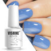 Picture of Vishine Nail Gel Polish, 15ml Soak Off Nail Gel Polish Nail Art Manicure Salon DIY, UV LED Lamp Required - Pale Cornflower Blue 0.5 OZ