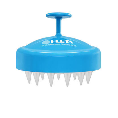 Picture of HEETA Hair Shampoo Brush, Scalp Care Hair Brush with Soft Silicone Scalp Massager (Sky Blue)