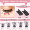 Picture of Cluster Lashes, 72 Pcs Individual Lashes, Lash Clusters DIY Eyelash Extension, Super Thin Band Reusable Soft & Comfortable (Bright-D-8-16mix)