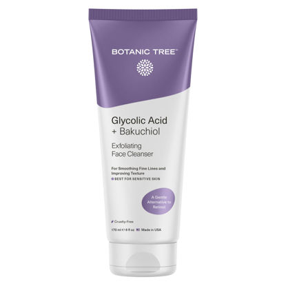 Picture of Botanic Tree Bakuchiol & Glycolic Acid Exfoliating Face Wash for Sensitive Skin - Gently Exfoliate with natural retinol-like bakuchiol & glycolic acid for fresh glowing skin