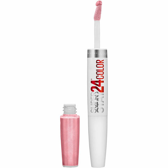 Picture of Maybelline New York Super Stay 24, 2-Step Liquid Lipstick Makeup, Long Lasting Highly Pigmented Color with Moisturizing Balm, So Pearly Pink, Coral Pink, 1 Count