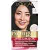 Picture of L'Oreal Paris Excellence Creme Permanent Triple Care Hair Color, 1 Black, Gray Coverage For Up to 8 Weeks, All Hair Types, Pack of 1