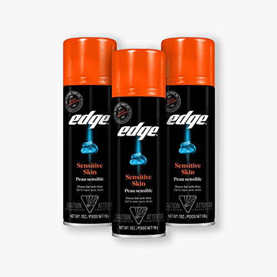 Picture of Edge Shave Gel for Men, Sensitive Skin with Aloe, 7oz (3 Pack) - Shaving Gel For Men That Moisturizes, Protects and Soothes To Help Reduce Skin Irritation