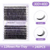 Picture of Individual Cluster Lashes 30D/40D Mixed Natural Eyelash Clusters C/D Curl 0.07mm Matte Black Soft 12-16mm Mink DIY Individual Eyelashes Cluster Lashes Extension By Wendy Lashes (30/40D-D,12-16mm Mixed)