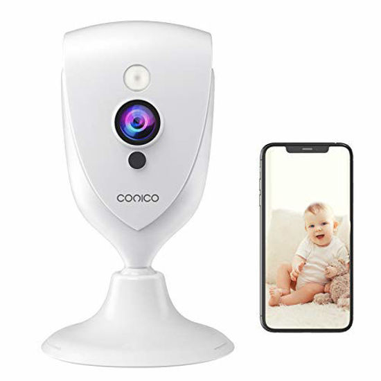 Picture of Pet Camera, Conico 1080P Baby Monitor with Sound Motion Detection IR Night Vision, Home Camera with 2- Way Audio 8X Zoom, WiFi Camera Cloud Service Works with Alexa