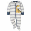 Picture of Gerber Baby Boys' 4 Pack Sleep 'N Play Footie, Dinosaur Blue, Newborn