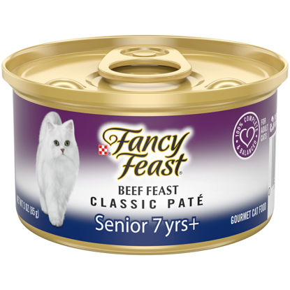 Picture of Purina Fancy Feast High Protein Senior Pate Wet Cat Food, Beef Feast Senior 7+ - (24) 3 oz. Cans