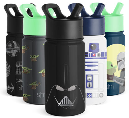  Simple Modern Star Wars Water Bottle with Straw Lid Vacuum  Insulated Stainless Steel Metal Thermos, Gifts for Women Men Reusable Leak  Proof Flask, Summit Collection