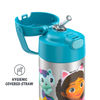 Picture of THERMOS FUNTAINER 12 Ounce Stainless Steel Vacuum Insulated Kids Straw Bottle, Gabby'S Dollhouse