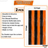 Picture of KatchOn, XtraLarge, Black and Orange Foil Fringe - 8x6.4 Feet, Pack of 2 | Graduation Party Decorations 2023 Orange and Black | Orange and Black Graduation Decorations 2023 | Halloween Decorations