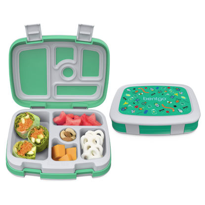 Picture of Bentgo® Kids Prints Leak-Proof, 5-Compartment Bento-Style Kids Lunch Box - Ideal Portion Sizes for Ages 3 to 7 - BPA-Free, Dishwasher Safe, Food-Safe Materials - 2023 Collection (Bug Buddies)