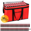 Picture of Extra large XXXL Insulated Food Delivery Bag Cooler Bags Keep Food Warm Catering Therma for doordash Catering Cooler Bags Keep Food Warm Catering Therma Catering Shopper hot XXXL warming RED Pizza